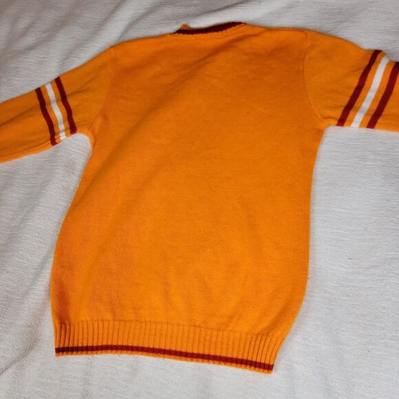 Vintage Sweater Size Large Mens Orange Varsity Sports Buccaneers Football NFL - Picture 16 of 16